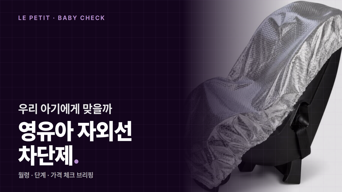 2026년 영유아 자외선 차단제 완벽 가이드: 6개월 이후 SPF30+ 안전 성분과 물리적 차단 병행법